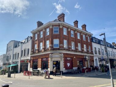 Outside of an old building